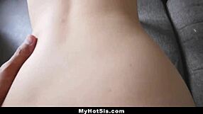 Stepsis caught watching porn on stepbrother's computer.