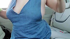 A Married Woman Masturbates Outdoors with Breasts Exposed