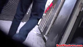 Mature Dutch prostitute rides tourist cock suggestively in doggystyle.