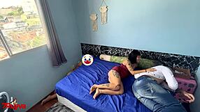 Cuckold watches teen pussy fucked doggystyle