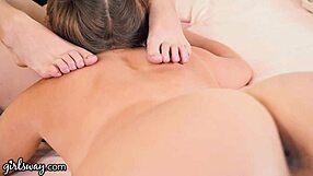 i lick feet and finger pussy hard in lesbian hardcore scene with redhead babe