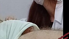 Nurse And Aesthetician Watching Patient's Erection Closely, With Cum Dripping On Ass 😏