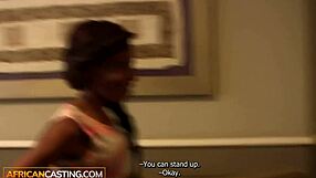 lick that cum off my big dick, producer says to skinny black girl in audition