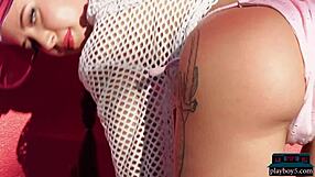 big ass teen lauryn wolfe strips for playboy outdoors