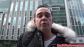 Mature Dutch prostitute rides tourist cock suggestively in doggystyle.