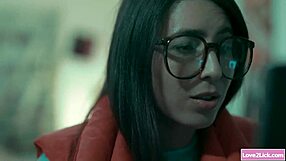 Busty babe says 'gang me with scissoring and oral'