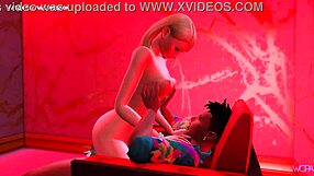 3D animated striptease booth threesome: cartoon cuckoldry unfolds