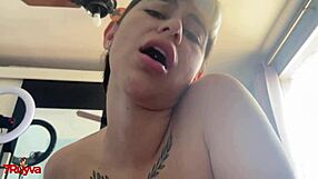 Cuckold watches teen pussy fucked doggystyle