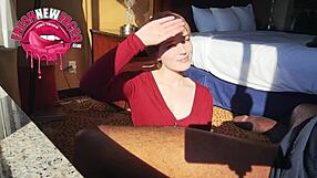 Want to see this shy ebony beauty's first blowjob on camera?