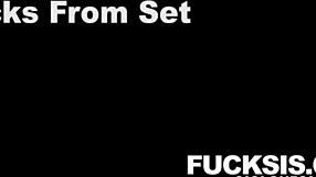 Luna Mills Gives Blowjob To Alex Jett In POV Reality Scene With Her Big Ass And Small Tits.