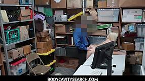 I watch as horny chick Madison Hart spreads her legs for a hard pole fucking in Bodycavitysearch