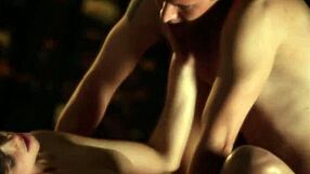 the glamour brunette dives into muff and sucks cock expertly