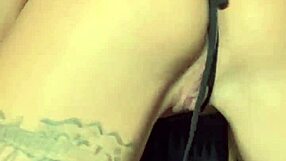 Susy gala anal masturbation with leather lingerie and big dido