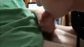 my good friend worships my cock with deepthroat