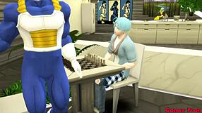 bulma stepmom catches stepson jerking to porn, teaches sex