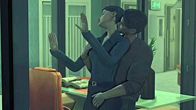 CEO Business Woman in 3D Hentai Office Sex.