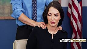 Stepmom Pays Principal with Rough Sex for Stepdaughter’s Kissing Booth Scandal.