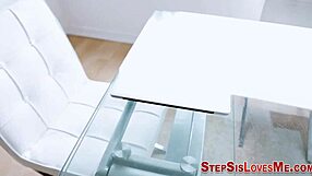 I watch my Latina stepteen suck a big cock in POV