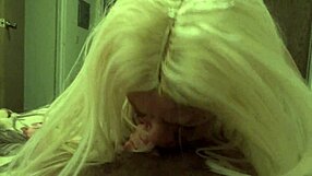 Sexy blonde barbie blaze receives cum facial on webcam