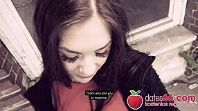 German brunette Lullu Gun fucked doggystyle in public car