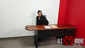 i go to a job interview and end up fucking the hr woman with her big tits bouncing