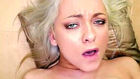 Emotional POV as stepteen takes intense facial cumshot.