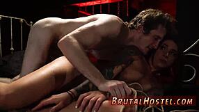 Tiny 18+ girl gets rough verbal fuck from tourists.