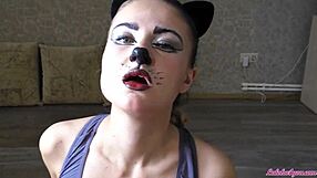 Kitty Cosplay Blows Big Cock For Cum Swallow