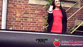 German brunette Lullu Gun fucked doggystyle in public car