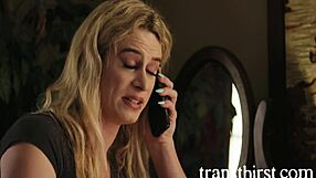 Big Tits Tranny Cheats with Blowjob!