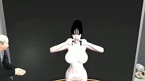 Nevěsta Chichi z Dragon Ball hentai podvádí na svatbě tvrdým monstrózním jebáním