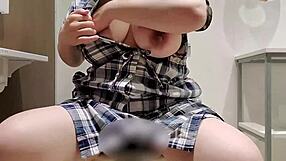 married woman in toilet during wedding