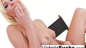 Hot Blonde Victoria White Plays With Her Wet Pussy