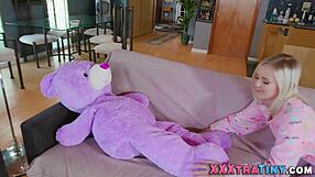 Petite Blonde Teen GETS FACED with Monster Cum!