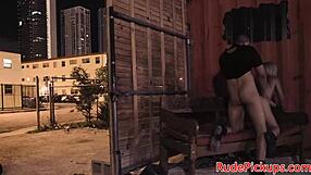 Teen Bent Over and Hardfucked in Public Doggystyle