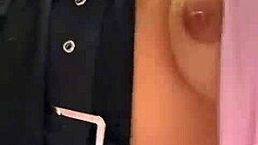 i watch skinny brunette on balcony with neighbors