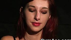 naughty model swallows sperm load