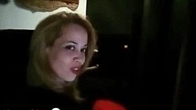 blonde gives blowjob to big cock in reality