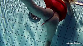 Russian Teen Lucie Swims Underwater Naked