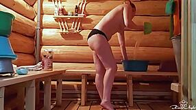 babe washes body and fingers pussy to orgasm!