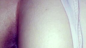 Latina wife fucks in white thong during quarantine