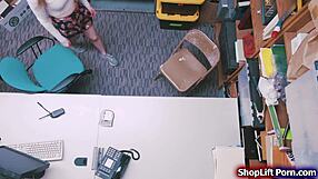 teen blonde thief gets fucked hard by security!