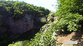 Semen [email protected] on a high cliff in a canyon Mia Bandini