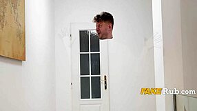 curvy babe with big boobs hints at steamy gym sessions.