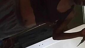 Ebony amateur gives amazing blowjob at home