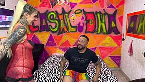 We Called A Huge Brunette To Be Fucked By Us