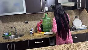 Obsessed stepdad pounds 18-year-old stepdaughter’s tight ass with monster cock in homemade clip.