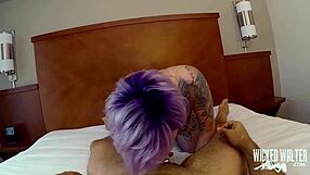 Tattooed Slut Ava Minx Expert in Oral, Handjob, and Deepthroat Cumshot