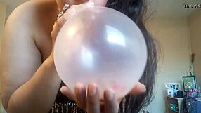 ginger paris plays with confetti balloon fetish