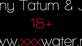 Tiffany tatum teases with her hot ass shower by the pool